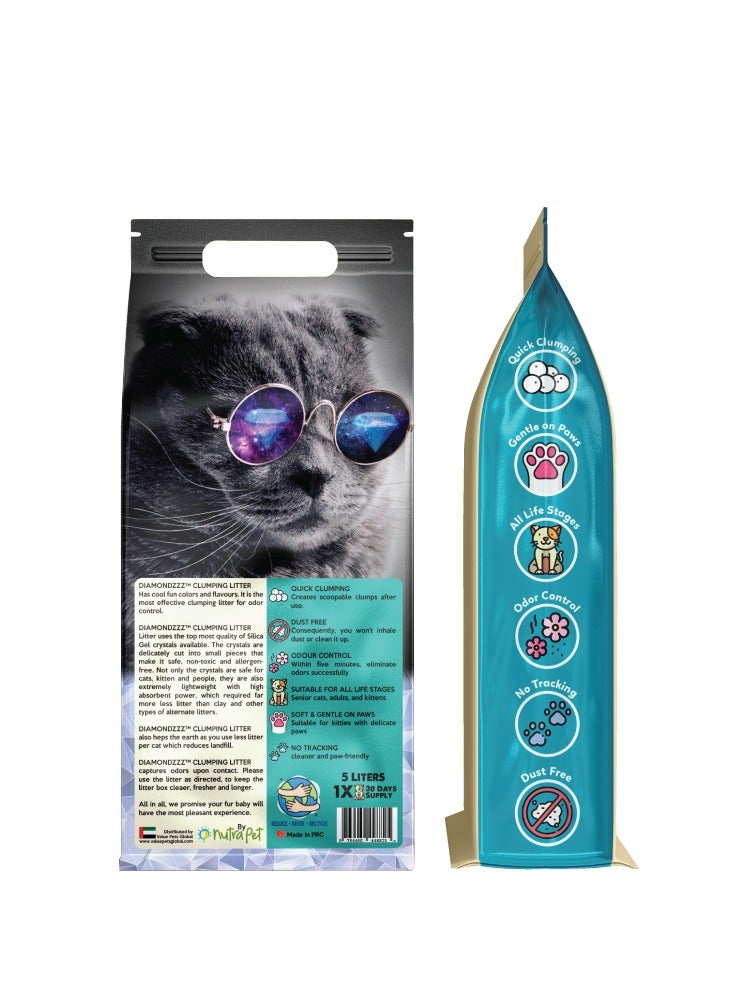 NUTRAPET NUTRAPET Diamondzzz Clumping Cat Litter Silica Gel Baby Powder - 2.7kg - Image 4