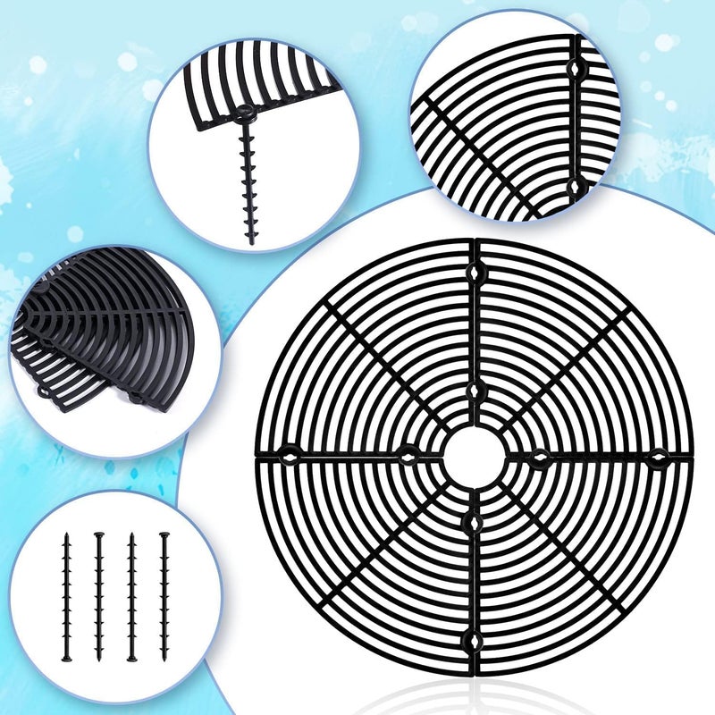 SAHENITEANA Plastic Grid Plant Pot Protector - Indoor Flower Pot Cover With 16 Stakes - Cuttable Soil Cover (Medium) - Image 3
