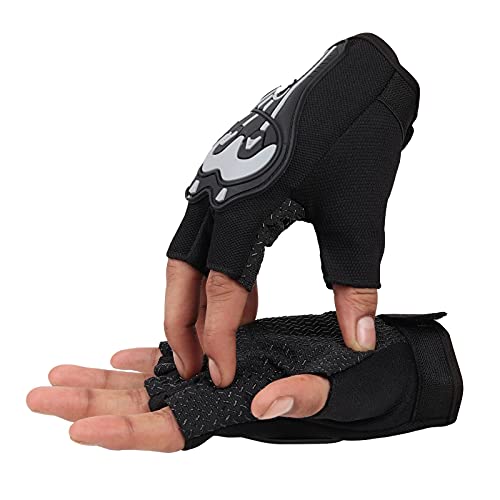 Auto Hub Nylon Bike Riding, Cycling Sports Gloves for Men & Women-(Grey, Half Finger Gloves -Large) - Image 5