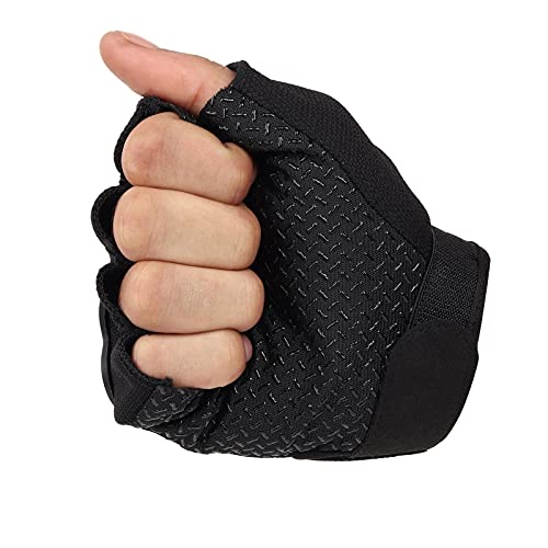 Auto Hub Nylon Bike Riding, Cycling Sports Gloves for Men & Women-(Grey, Half Finger Gloves -Large) - Image 3