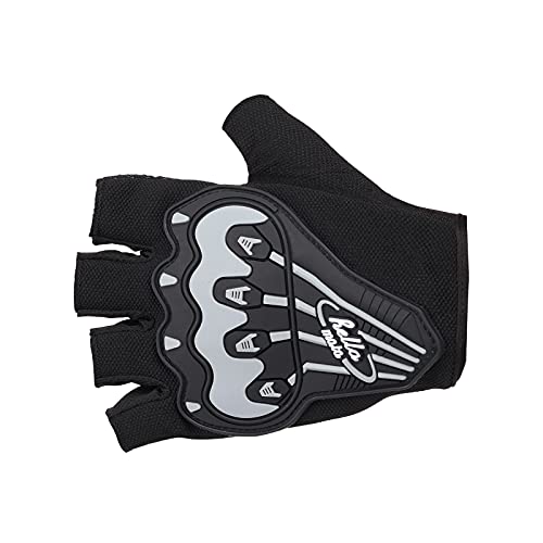 Auto Hub Nylon Bike Riding, Cycling Sports Gloves for Men & Women-(Grey, Half Finger Gloves -Large) - Image 4