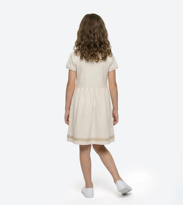 BEVERLY HILLS POLO CLUB Bhpc Kids Ivory Mid Dress