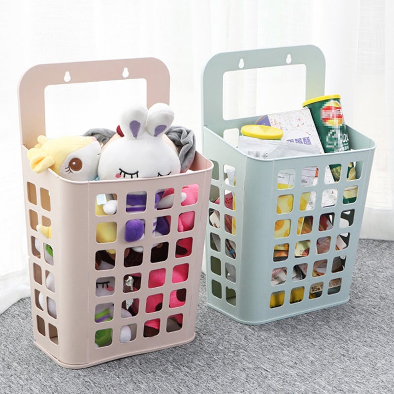 2pcs Detachable Laundry Container Hanging Storage Basket Organizer Household Supplies (Large, ) - Image 5