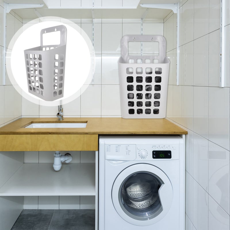2pcs Detachable Laundry Container Hanging Storage Basket Organizer Household Supplies (Large, ) - Image 1