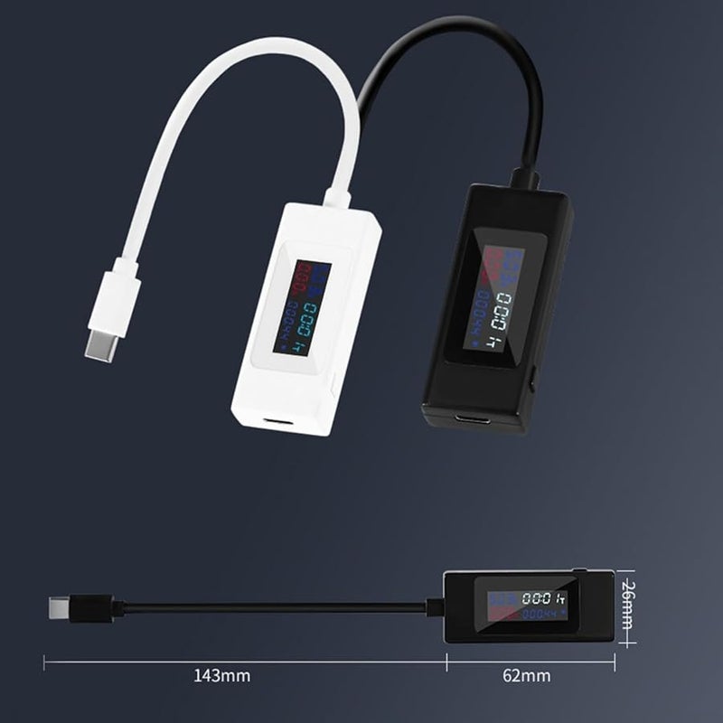 KWS 065C USB C Power Meter Tester 4 30V 6 5A Supports QC2 0 QC3 0 PD VOOC Color 066C White - Image 3