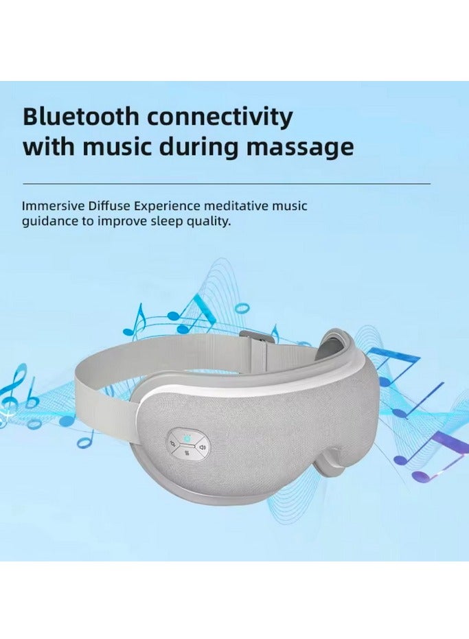BlueFire Bluetooth Smart Eye Massager Machine with Heat, Air Compression, Vibration & Music - 5 Massage Modes, 1500mAh Battery, Type-C Charging, Portable & Foldable for Eye Strain & Headache Relief - Image 4