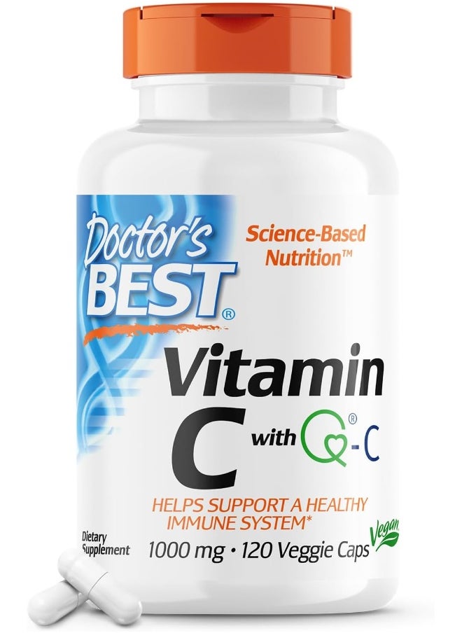 Doctor's BEST Vitamin C Featuring Quali-C 1000 Mg 120 Veggie Caps  - Image 1