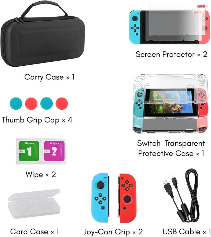 زوني حقيبة حمل لجهاز Nintendo Switch من ZONEY، حقيبة قوية وواقية لبطاقات اللعب وأجهزة Nintendo Switch وملحقاتها (سوداء) - Image 2