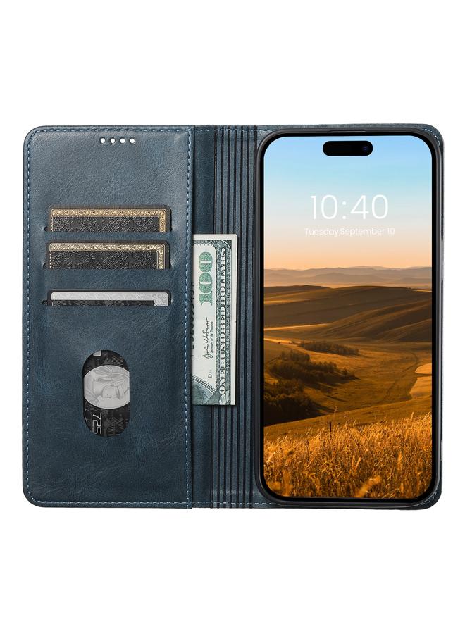 Suteni Case For iPhone 15 Plus J02 Oil Wax Wallet Leather Phone Case - Image 4