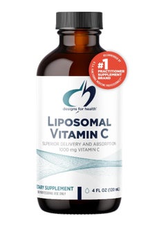 designs for health Liposomal Vitamin C Liquid - Superioe Delivery And Absorption1000 mg Vitamin C -Dietary Supplement 4 FL OZ (120 ML)  - Image 1