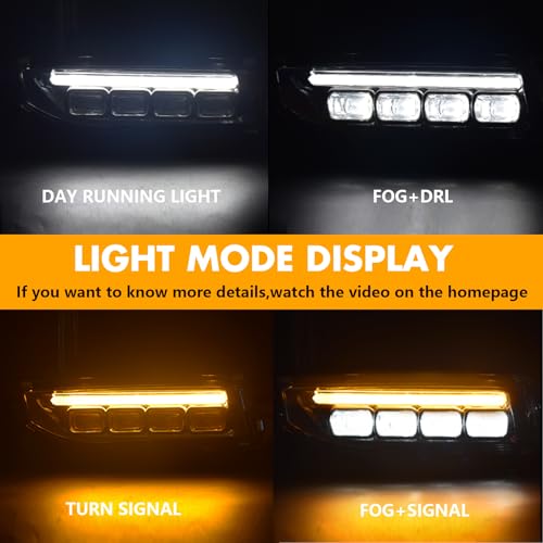 OKSIWA LED Fog Lights with DRL for Nissan Rogue/X-Trail 2017 2018 2019 2020 (Not Fit Sport Models),Fog Lights Bumper Driving Lamps Assembly Clear Lens, White DRL,Yellow Turn Signal - Image 2