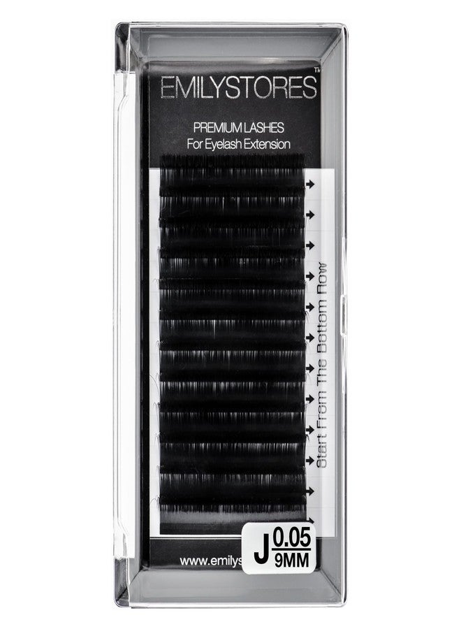 EMILYSTORES Lash Extensions 0.05mm Thickness J Curl 9mm Length Light-weight Volume Eyelashes For Eyelash Extensions(0.05,J,9mm) - Image 1