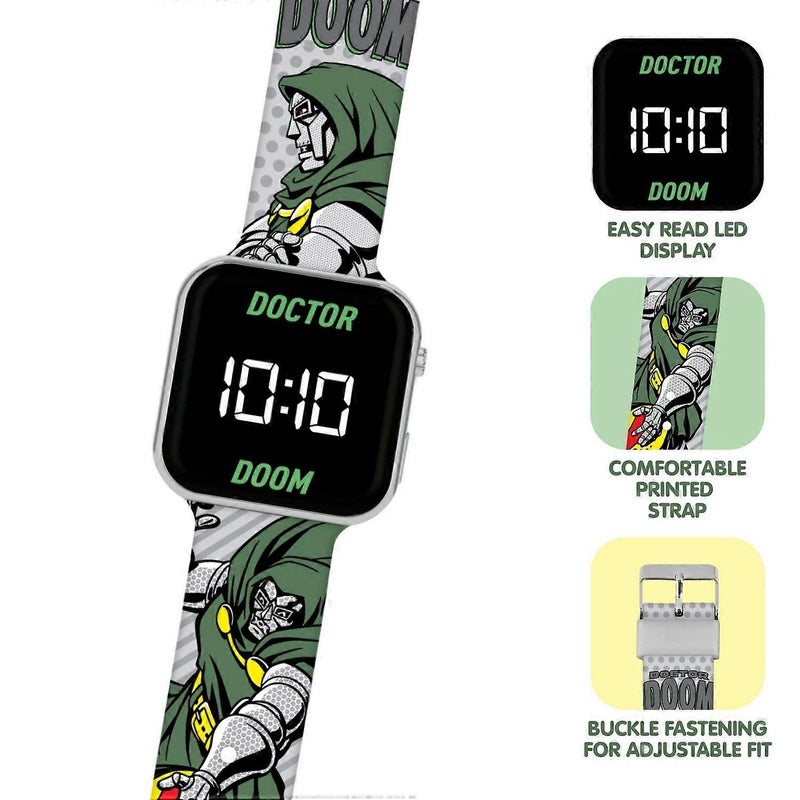 Marvel Doctor Doom Comic Style LED Digital Watch - Image 2
