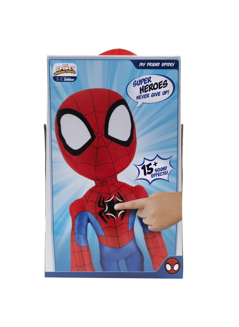 MARVEL Marvel Spidey and His Amazing Friends My Friend Spidey Feature Plush - 16-Inch Talking Plush with 16 Unique Phrases  - Image 2