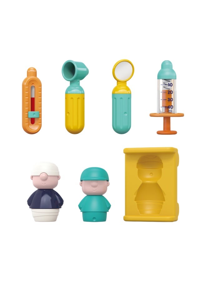 Hola Toy Ambulance with Lights & Sounds, Bump-and-Go Feature, 9 Medical Tools, Removable Driver & Patient Figures, Educational Pretend Play for Kids 3Y+, Promotes Fine Motor Skills & Imagination - Image 5