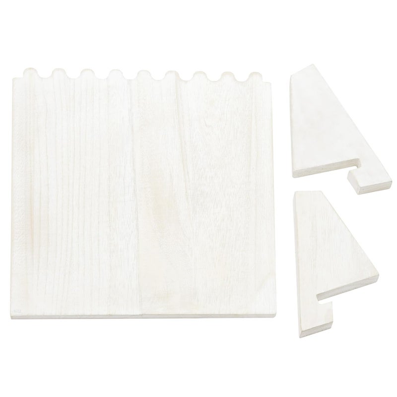 MOOCA Wooden Plank Necklace Holder Organizer For 8 Necklaces, Jewelry Stand Holder, Jewelry Display for Vendors, Necklace Display Stand, Washed White Color - Image 5