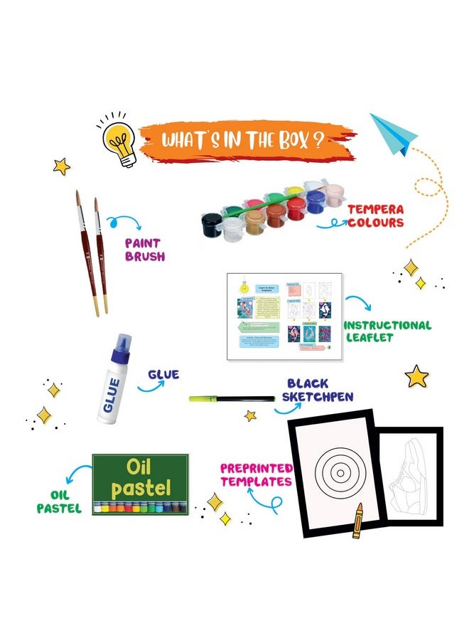 Lighthouse LIGHTHOUSE Holiday Art and Craft Kit for Kids, DIY Craft, Activity Kit for Boys and Girls | 10 Activities Kit for 7 to 10 Years Kids, Learn and Play Creativity Kit | Best Gift for Kids, Contains Paint Brush, Glue, Colors & More | Series-2  - Image 2