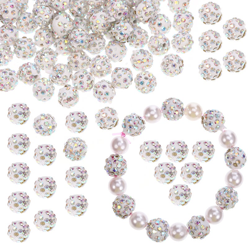100 Pcs Rhinestone Beads Jewelry Making Beads Spacer Beads Small Beads For Bracelets Necklace Crafts - Image 1
