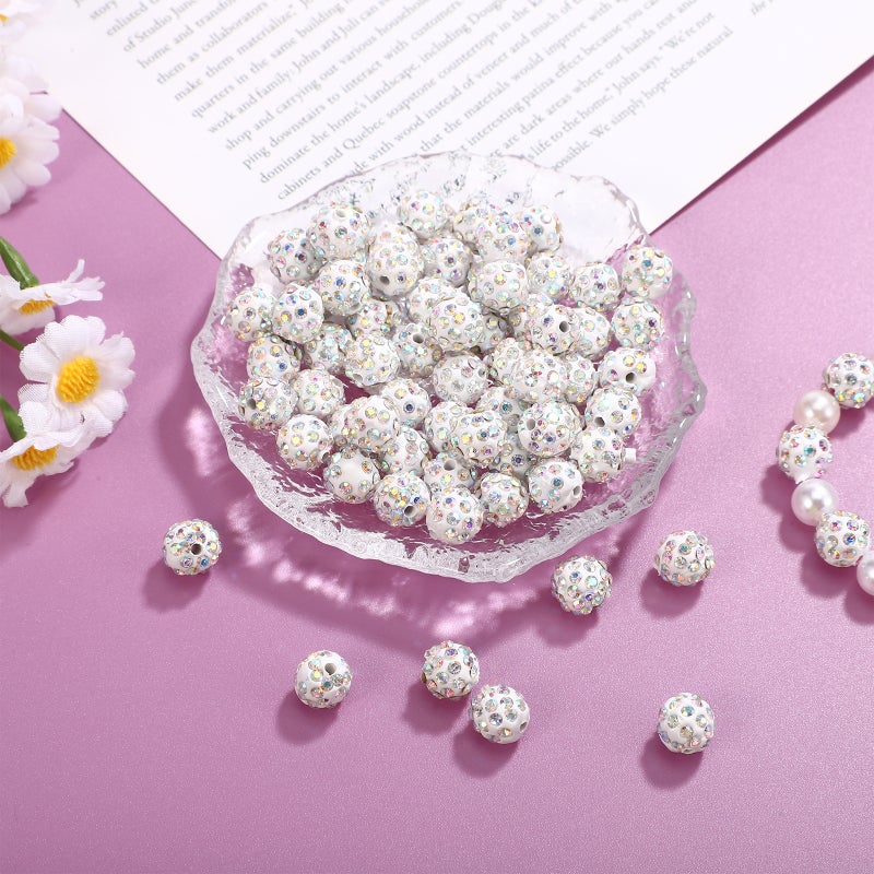 100 Pcs Rhinestone Beads Jewelry Making Beads Spacer Beads Small Beads For Bracelets Necklace Crafts - Image 2