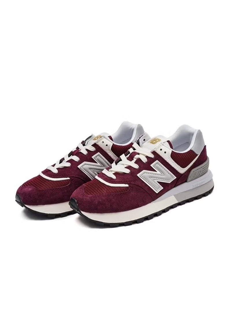 New Balance 574 Low Top Sneakers Wine Red/Grey - Image 3