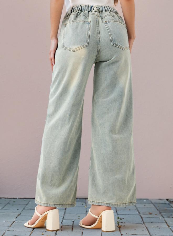 تواكستريمز جينز مستقيم مزين بالكريستال من تو إكستريمز مع جيوب - Image 3