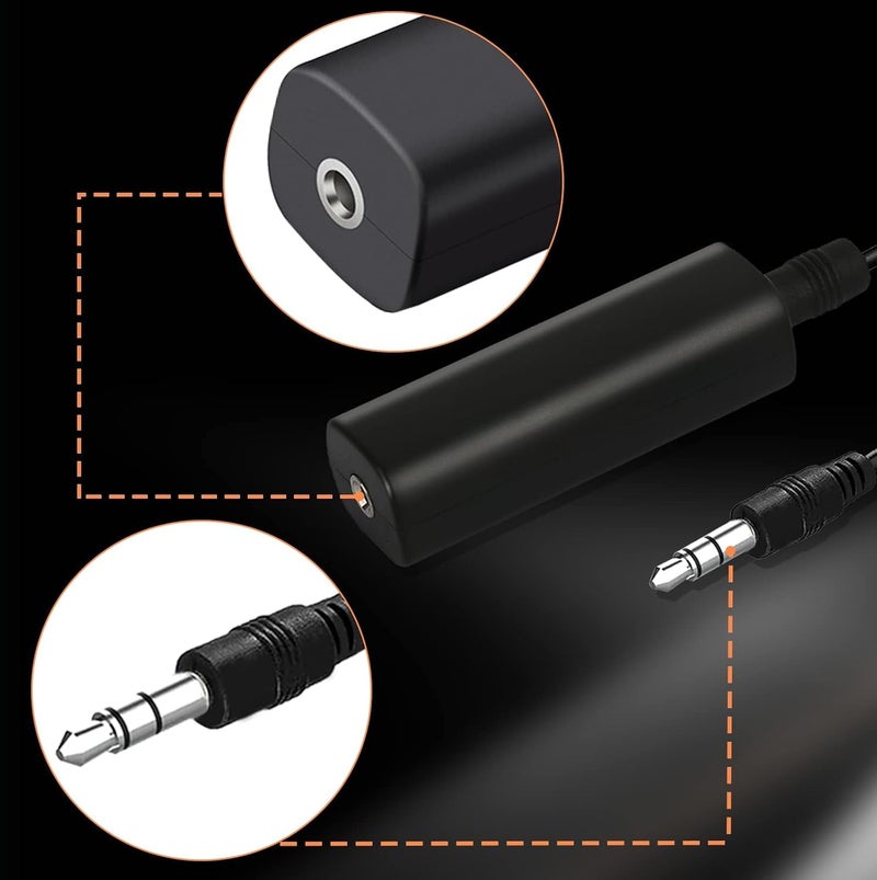 Excefore 2 Packs Ground Loop Noise Isolator for Car Audio/Home Stereo System, Eliminate Buzzing Noise, Eliminating Audio Noise Effectively, Portable and Easy to Use, Ground Loop Isolator with 3.5mm Audio Cable - Image 5