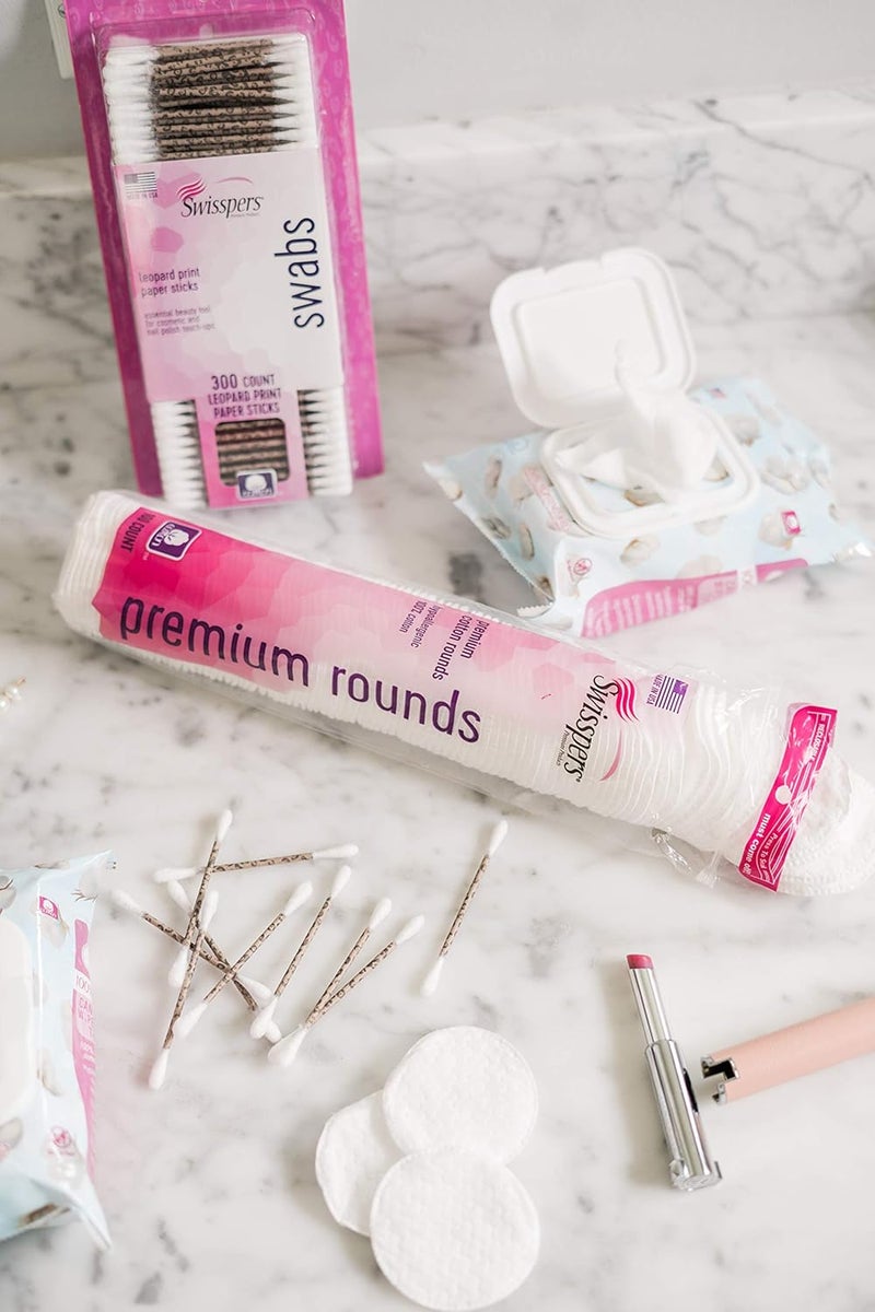 Swisspers Premium Cotton Rounds, Hypoallergenic, 80 Count, Pack of 6 (Total 480 Rounds) - Image 3