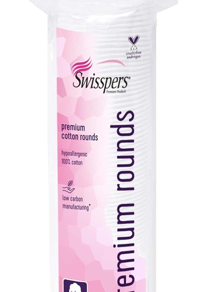 Swisspers Premium Cotton Rounds, Hypoallergenic, 80 Count, Pack of 6 (Total 480 Rounds) - Image 4