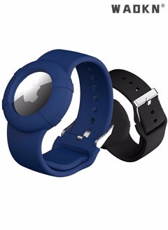 Wristbands for Airtag,2 Pcs Lightweight and Waterproof Bands for Airtag,Soft Silicone Kids Bracelet Compatible with Airtag Watch Band for Children,Toddler,With Apple Air tag Childs Watch Band Kids