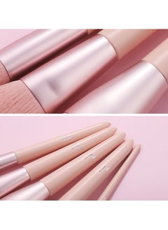 MAK Shiny Makeup Brushes 11 PCS Set with PU Leather Bag (11 Pcs + PU Leather Bag)  - Image 4