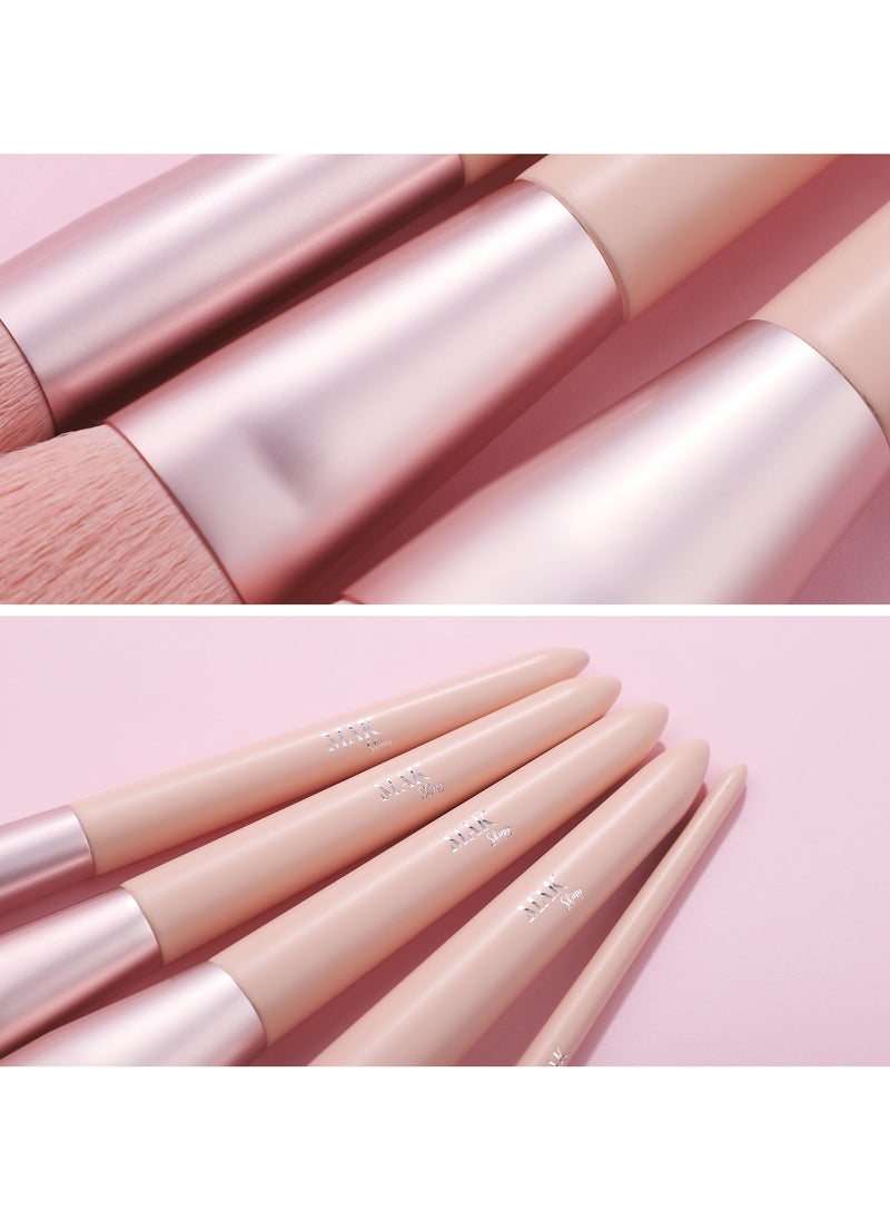 MAK Shiny - Makeup Brushes 11 PCS Set with PU Leather Bag (11 Pcs + PU Leather Bag) - Image 1