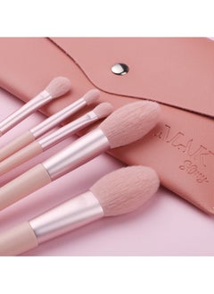MAK Shiny Makeup Brushes 11 PCS Set with PU Leather Bag (11 Pcs + PU Leather Bag)  - Image 3