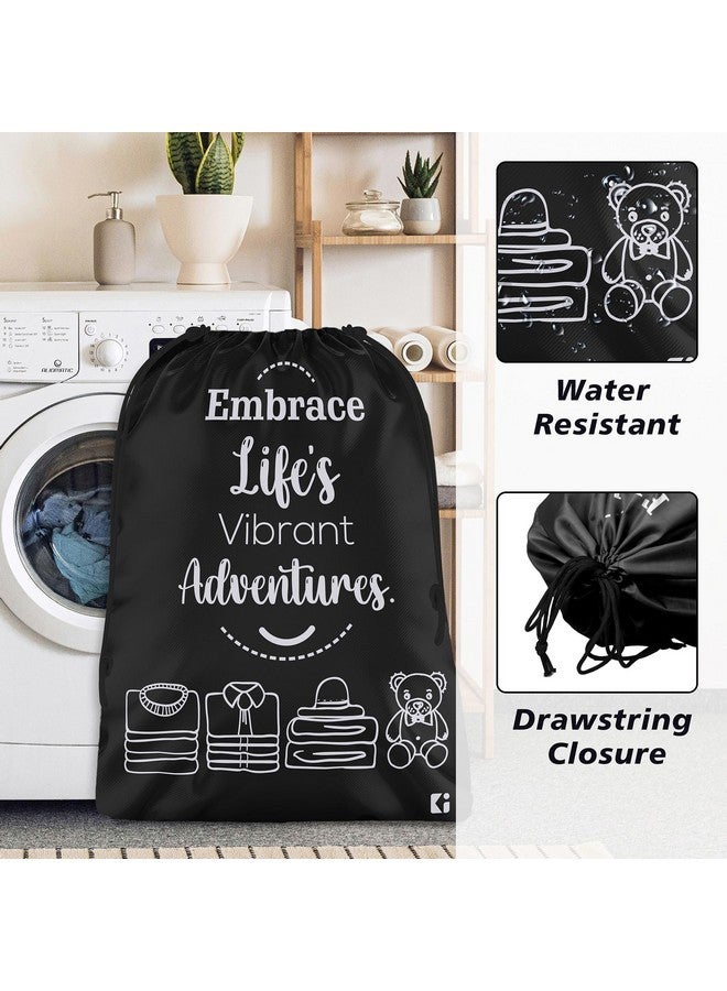 Kuber Industries Pack of 2 Cloth Storage Bag | Storage Organizer | Travel Parachute Cloth Bag | Waterproof Garments Cover | Travel Storage Organizer for Clothing | Large | Brown & Black - Image 2