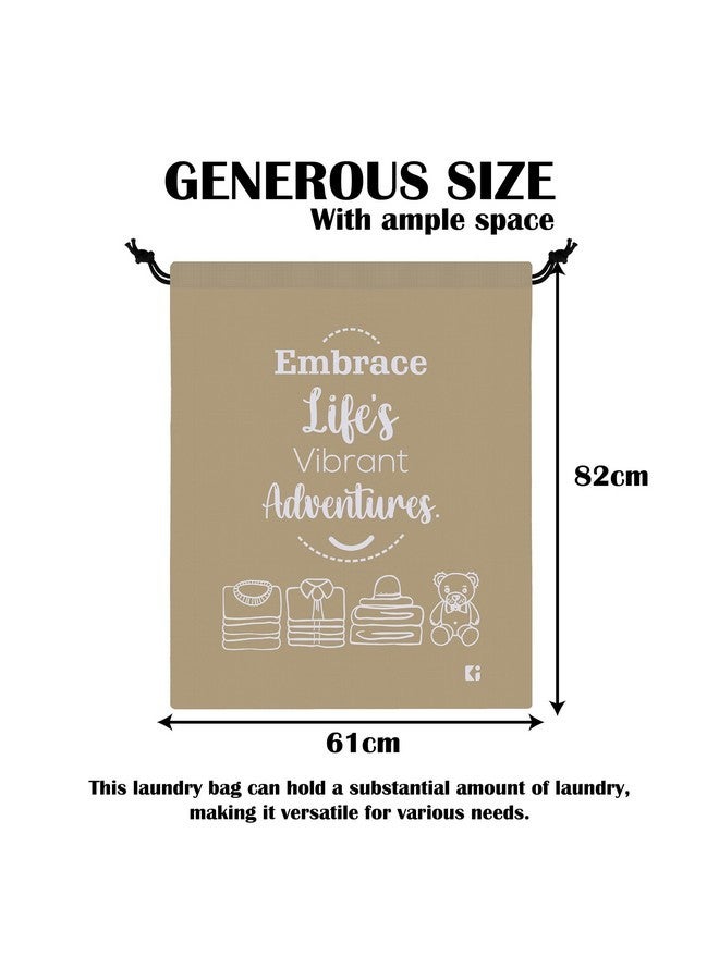 Kuber Industries Pack of 2 Cloth Storage Bag | Storage Organizer | Travel Parachute Cloth Bag | Waterproof Garments Cover | Travel Storage Organizer for Clothing | Large | Brown & Black - Image 3