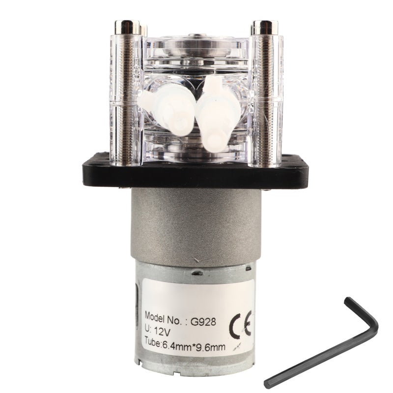 GROTHEN Peristaltic Pump 12V DC Motor 0-400ml/min - Silent Long-Life Ball Bearing Design Easy Disassembly Pump Head for Aquarium Chemical Liquid Dosing - Image 1
