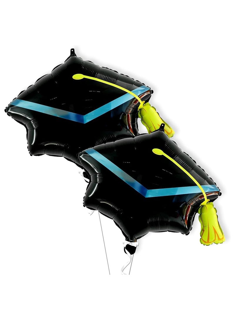 KATCHON KatchOn, Graduation Cap Balloons - Big, 22 Inch, Pack of 2 | Graduation Hat Balloon, Graduation Balloons 2025 | Grad Cap Balloon for Graduation Decorations Class of 2025 | Graduation Decorations 2025 - Image 1