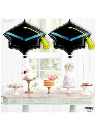 KatchOn, Graduation Cap Balloons - Big, 22 Inch, Pack of 2 | Graduation Hat Balloon, Graduation Balloons 2025 | Grad Cap Balloon for Graduation Decorations Class of 2025 | Graduation Decorations 2025 - view 3