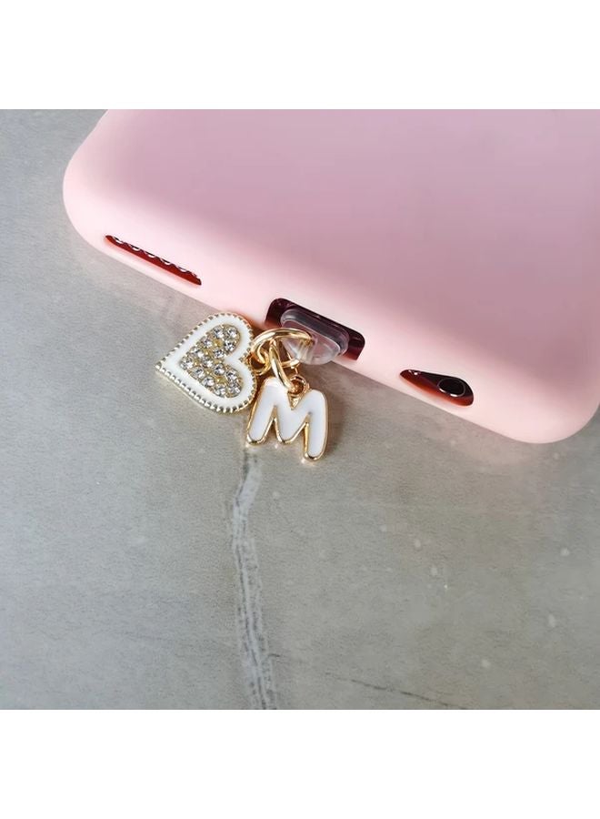 Heart Dust Plug For IPhone 5 To 14 Interface Holiday Party Gift - Image 1