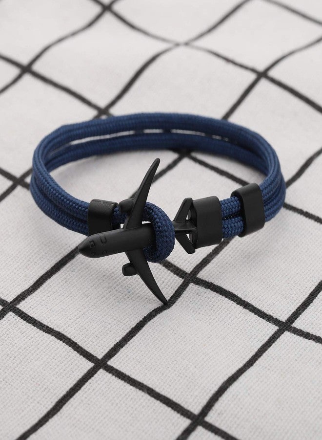 TGBJE Airplane Bracelet Pilot Jewelry Flight Attendants Gift Traveller Aviation Gift (blue plane) - Image 3