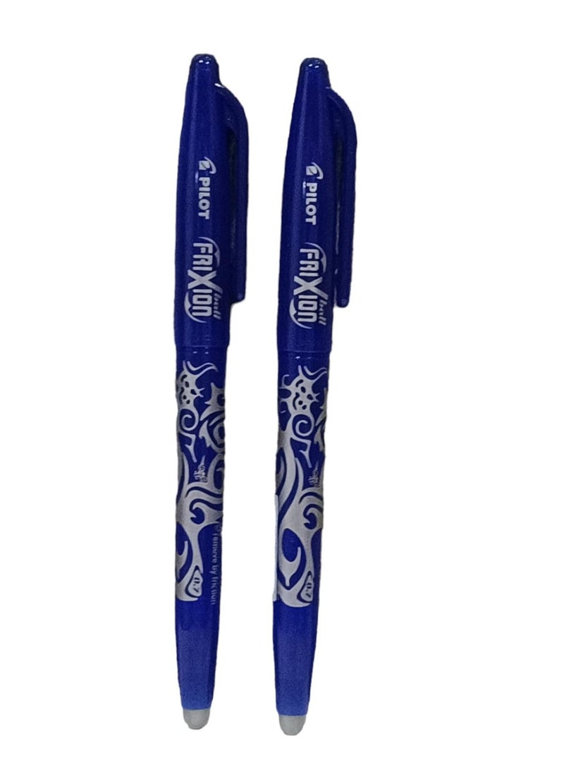 بايلوت أقلام فريكشن قابلة للمحو برأسٍ كروي من 2  أقلام أزرق