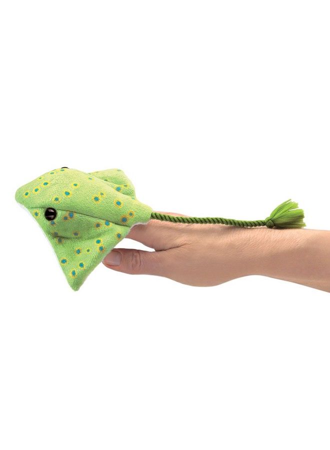 Folkmanis Mini Ray Finger Puppet One Size Multicolor Green - Image 2