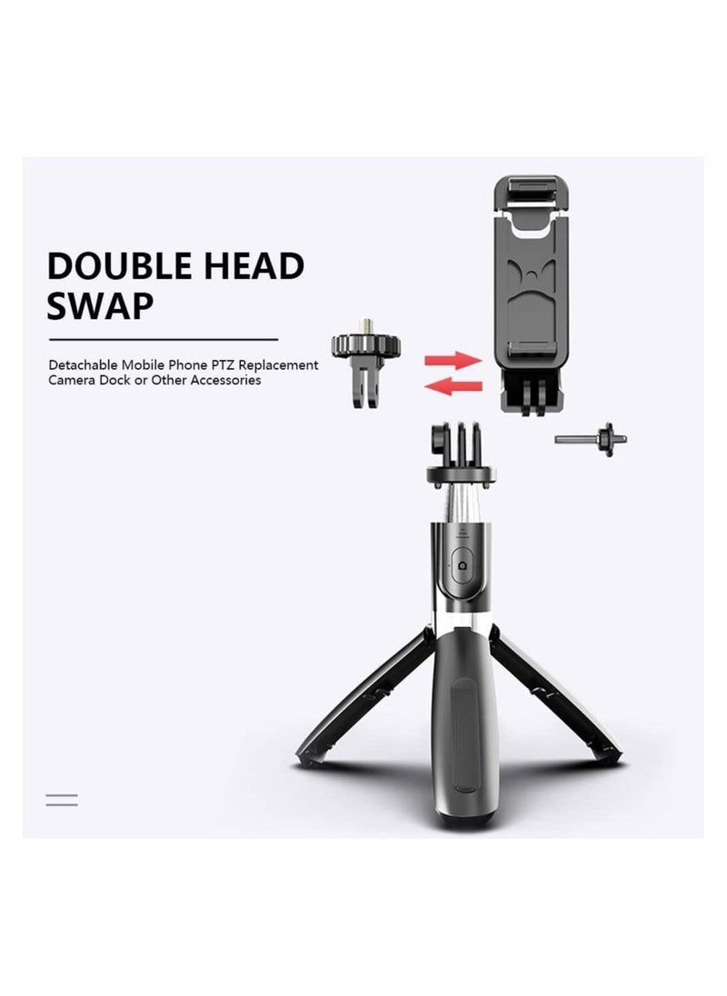 Portable 40 Inch Aluminum Alloy Selfie Stick Phone Tripod with Wireless Remote Shutter Compatible with iPhone 12 11 pro Xs Max Xr X 8 7 6 Plus - Image 3