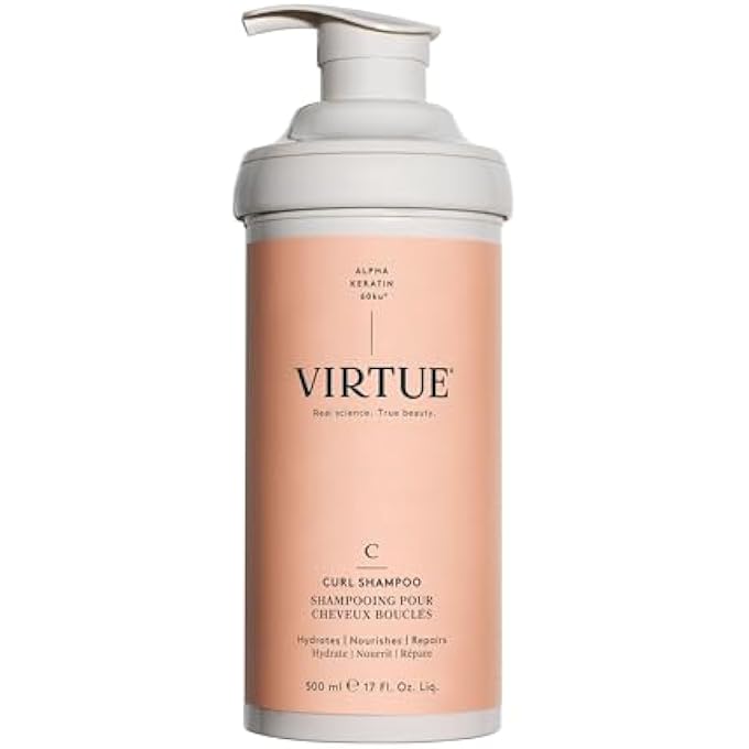 VIRTUE CURL SULFATE FREE SHAMPOO WITH JOJOBA OIL, HYDRATES, NOURISHES & REPAIRS CURLY HAIR WITH FRIZZ CONTROL, COLOR SAFE - Image 1