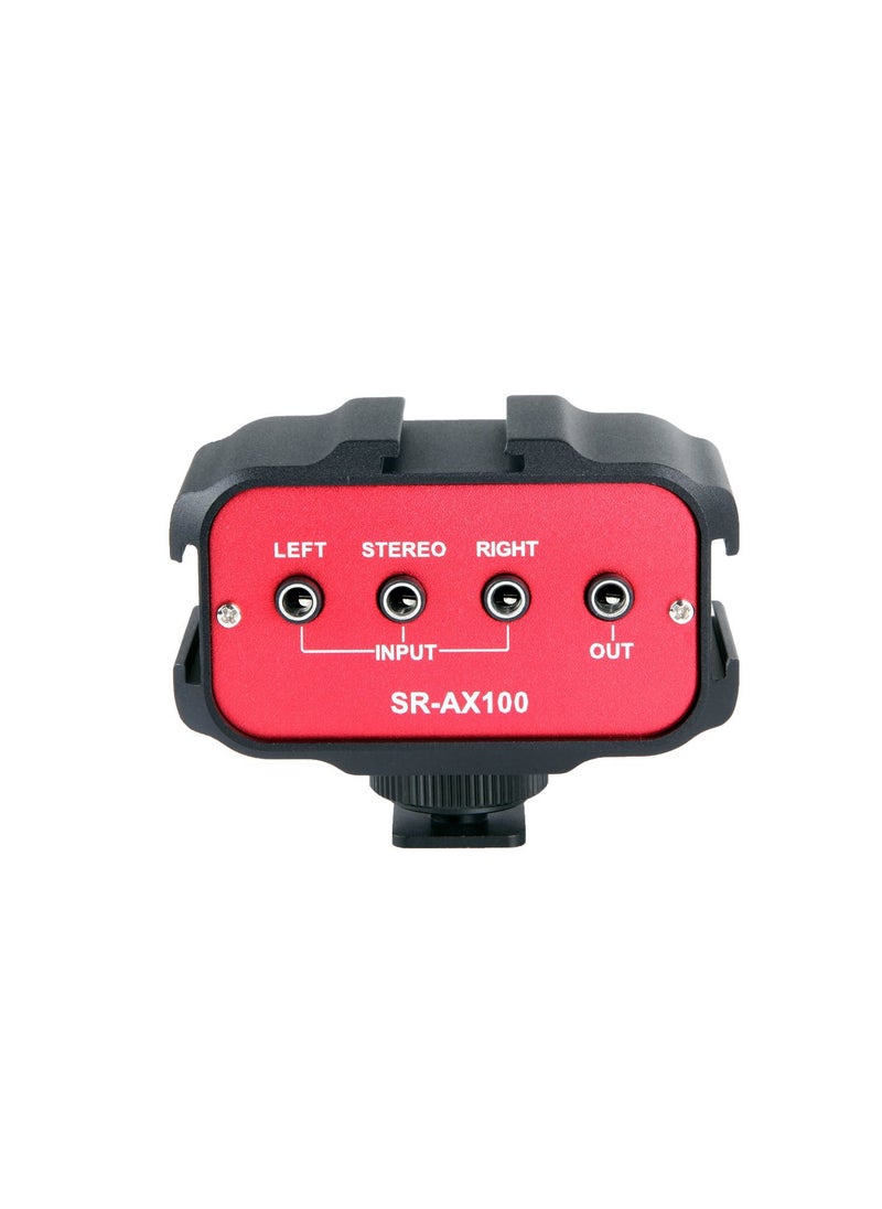 Saramonic Saramonic SR-AX100 2 Channel 3.5mm Audio Adapter (Red/Black)  - Image 1