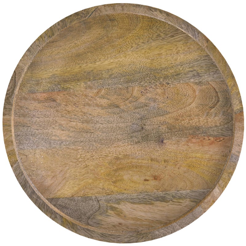 Simpli Home SIMPLIHOME Dayton Solid Mango Wood 13 Inch Wide Round Contemporary Wooden Accent Table in Natural, Fully Assembled, for The Living Room and Bedroom - Image 5