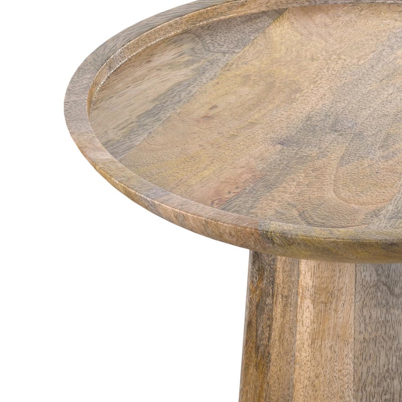 Simpli Home SIMPLIHOME Dayton Solid Mango Wood 13 Inch Wide Round Contemporary Wooden Accent Table in Natural, Fully Assembled, for The Living Room and Bedroom - Image 4