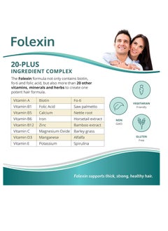 Folexin Hair Growth Support Formula 60 Capsules  - Image 3