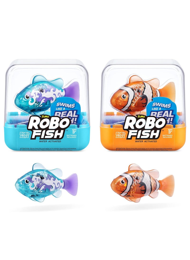 ROBO ALIVE - ZURU - (pack of 2) Robo Alive Water Activated Fish Toy - Color May Vary - Image 1
