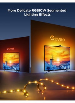 Govee Govee TV Backlight 3 Lite with Fish-Eye Correction Function Sync to 75-85 Inch TVs, 16.4ft RGBICW Wi-Fi TV LED Backlight with Camera, 4 Colors in 1 Lamp Bead, Voice and APP Control, Adapter  - Image 3