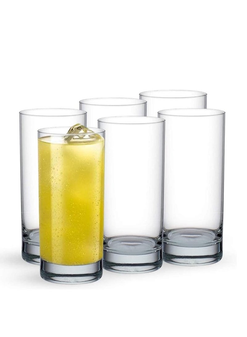 12 قطعة مجموعة أكواب زجاجية شفافة للمياه والعصير متعددة الاستخدام 355 مل - Image 3